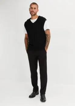 New elegante Hose mit Bügelfalte, Regular Fit Herren Hosen|Große Größen