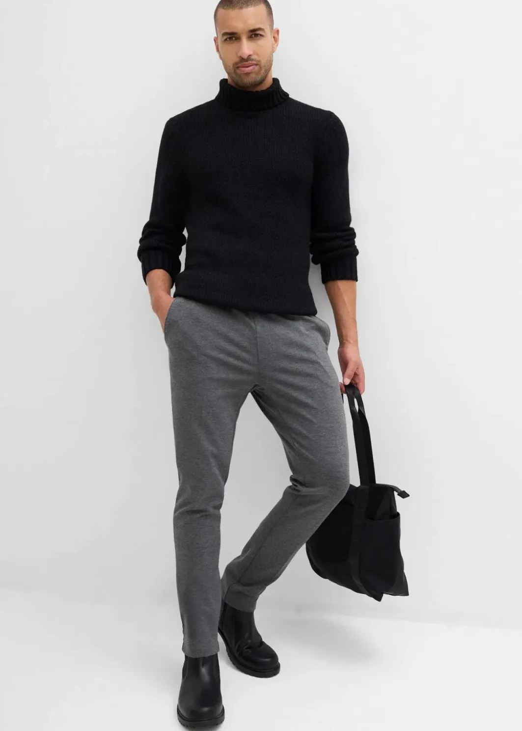 Herren bonprix Große Größen|Hosen|elegante Super-Stretchhose mit Komfortbund, Slim Fit