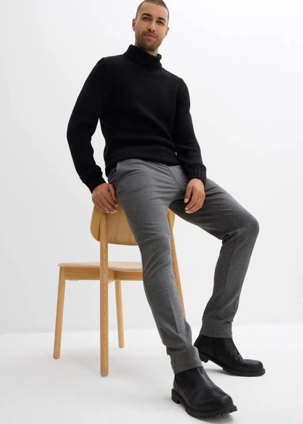 Herren bonprix Große Größen|Hosen|elegante Super-Stretchhose mit Komfortbund, Slim Fit