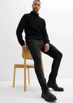 Herren bonprix Hosen|Große Größen|elegante Super-Stretchhose mit Komfortbund, Slim Fit