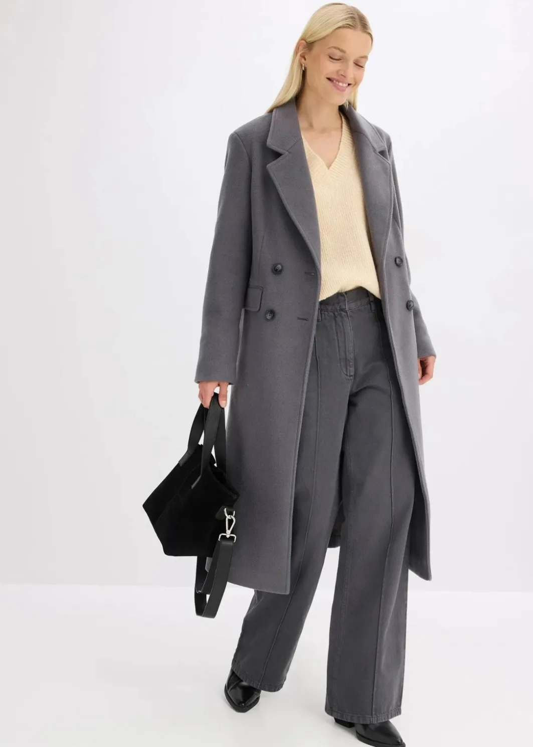 Clearance Eleganter Zweireihiger Mantel Damen Bekleidung·Hosen|Jacken & Mäntel