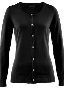 Damen bonprix Pullover & Strickjacken|Basics|Enge Feinstrickjacke