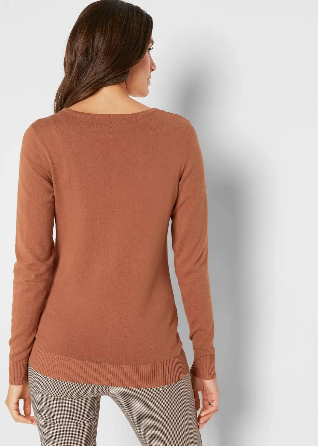 Damen bonprix Pullover & Strickjacken|Basics|Enge Feinstrickjacke