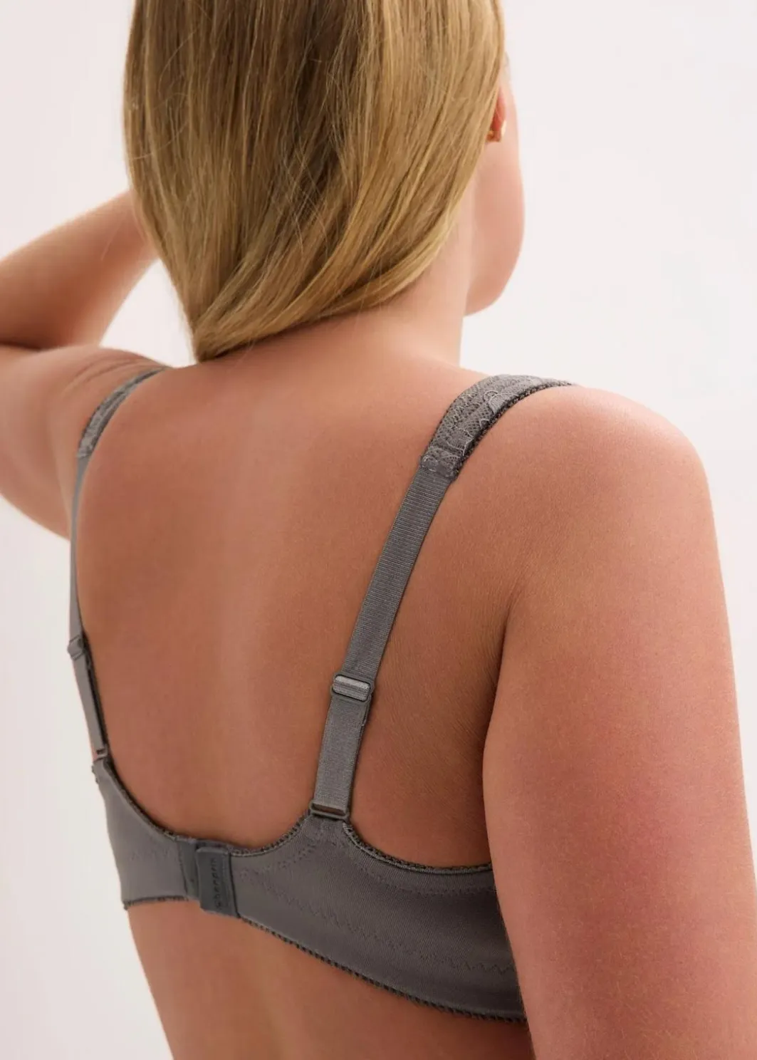 Damen bonprix Große Cups D-H|Nachhaltigere Materialien|Entlastungs-BH ohne Bügel mit gepolsterten Trägern (2er Pack)