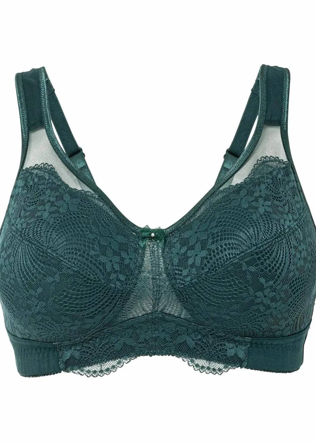 Damen bonprix Wäsche·Baumwollunterwäsche|Wäsche·Große Cups D-H|Entlastungs-BH ohne Bügel mit Bio-Baumwolle und gepolsterten Trägern