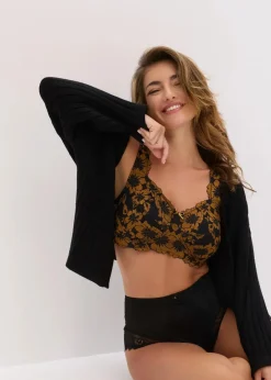 Damen bonprix Wäsche·Große Cups D-H|Wäsche·Bhs|Entlastungs-BH ohne Bügel mit gepolsterten Trägern