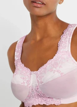 Damen bonprix Wäsche·Große Cups D-H|Wäsche·Bhs|Entlastungs-BH ohne Bügel mit gepolsterten Trägern