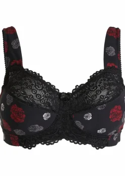Damen bonprix Wäsche·Große Cups D-H|Wäsche·Bhs|Entlastungs-BH ohne Bügel mit gepolsterten Trägern