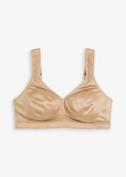 Damen bonprix Große Cups D-H|Nachhaltigere Materialien|Entlastungs-BH ohne Bügel mit gepolsterten Trägern