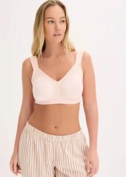 Damen bonprix Wäsche·Große Cups D-H|Wäsche·Bhs|Entlastungs-BH ohne Bügel mit gepolsterten Trägern