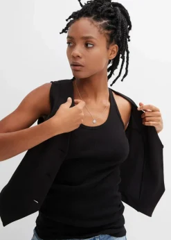 Damen bonprix Unterhemden|Basics|2er-Pack Ripp-Tanktop