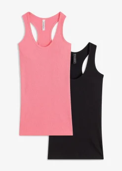 Hot 2er-Pack Ripp-Tanktop Damen Nachhaltigere Materialien|Shirts & Tops