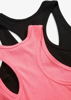 Hot 2er-Pack Ripp-Tanktop Damen Nachhaltigere Materialien|Shirts & Tops