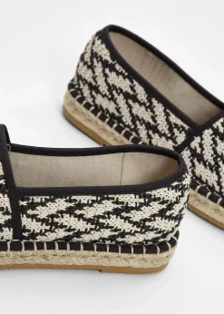 Discount Espadrilles in Bast-Optik Damen Strandmode|Slipper & Halbschuhe