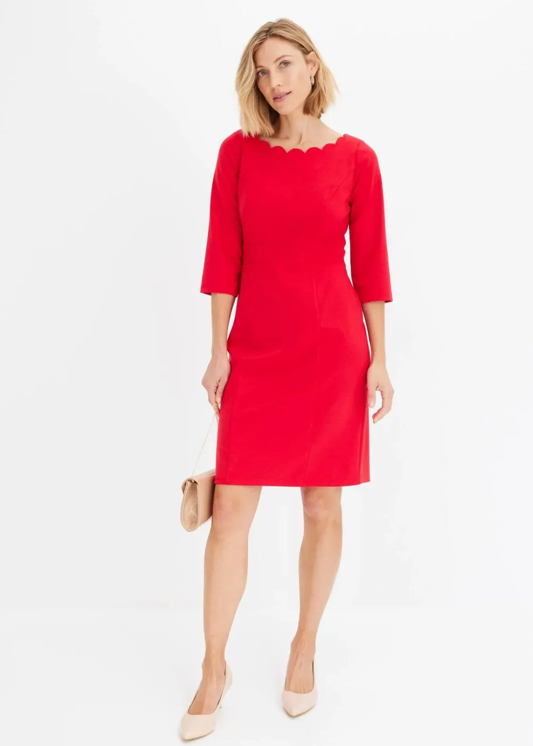 Damen bonprix Kleider|Bekleidung·Pullover & Strickjacken|Etuikleid aus Punto di Roma
