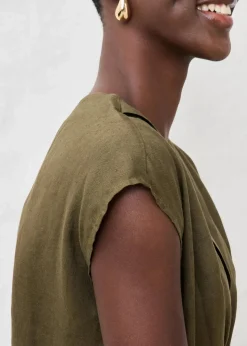 Hot Etuikleid aus reinem Leinen Damen Bekleidung·Pullover & Strickjacken|Kleider