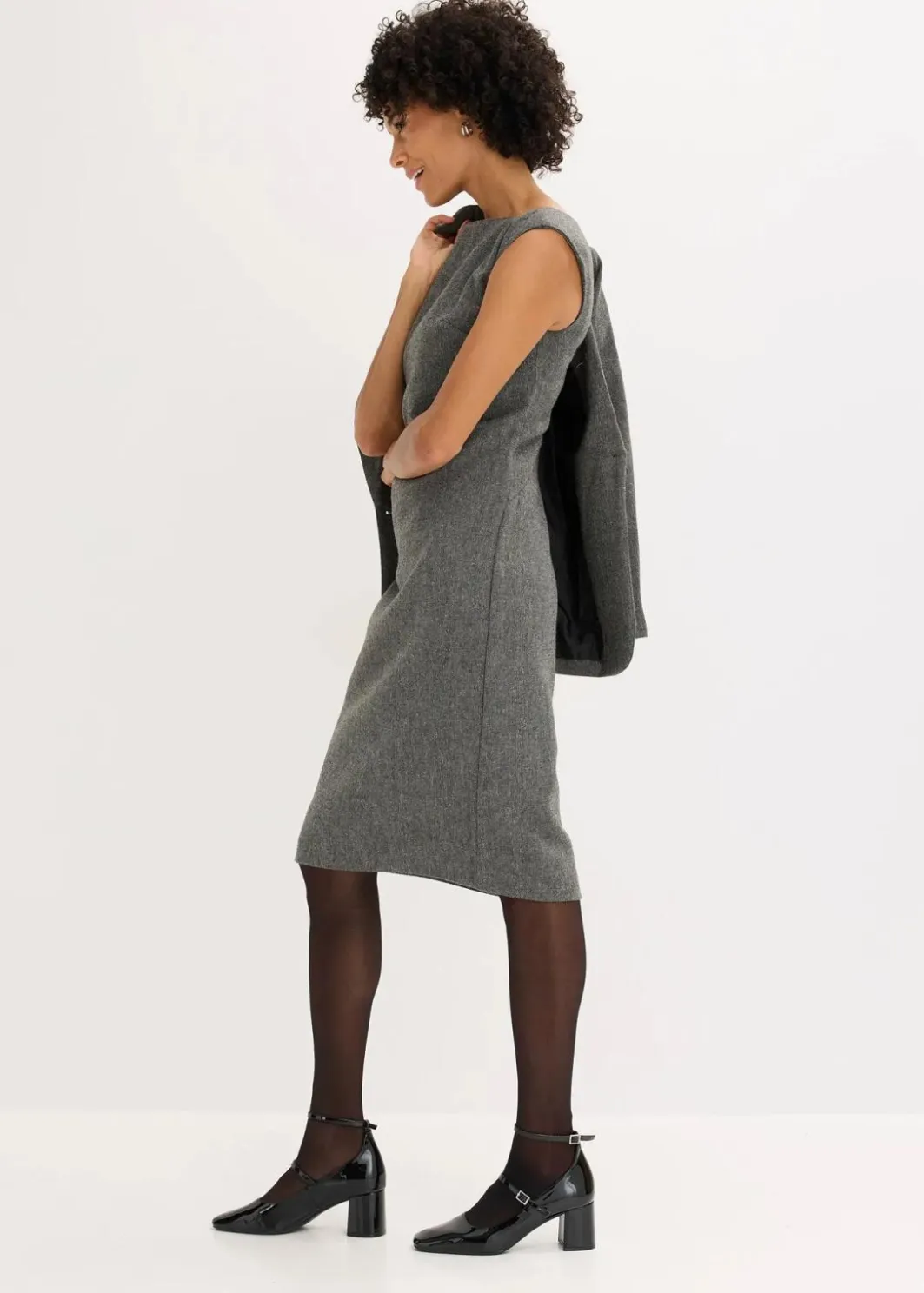 Damen bonprix Bekleidung·Pullover & Strickjacken|Kleider|Etuikleid in Tweedoptik