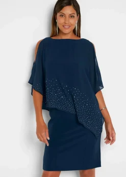 Clearance Etuikleid mit Glitzersteinen Damen Festliche Mode|Kleider