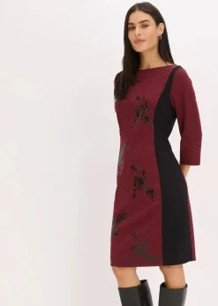 Damen bonprix Kleider|Bekleidung·Pullover & Strickjacken|Etuikleid mit Paillettenstickerei