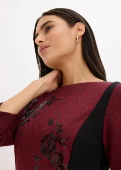 Damen bonprix Kleider|Bekleidung·Pullover & Strickjacken|Etuikleid mit Paillettenstickerei