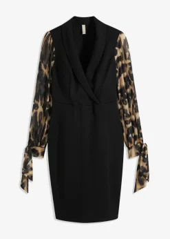 Damen bonprix Kleider|Etuikleid mit tiefem Ausschnitt