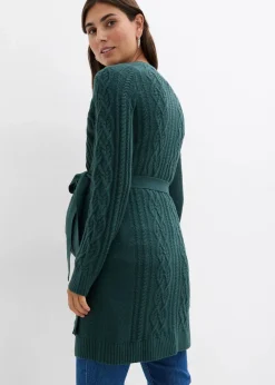 Discount Extra lange Umstands-Strickjacke und Strickkleid aus Baumwoll-Mix Damen Bekleidung·Blazer|Umstandsmode
