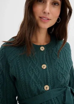 Discount Extra lange Umstands-Strickjacke und Strickkleid aus Baumwoll-Mix Damen Bekleidung·Blazer|Umstandsmode