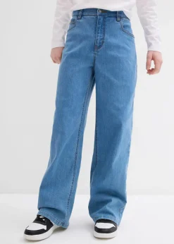 Online Extra Loose Fit Stretch-Jeans mit verstellbarem Bund, Straight Kinder Jungen 9-16 Jahre·Jeans