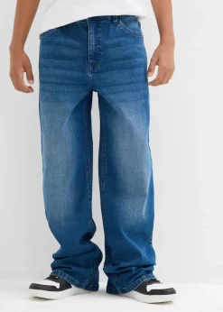 Extra Loose Fit Stretch-Jeans mit verstellbarem Bund, Straight Kinder Jungen 9-16 Jahre·Jeans