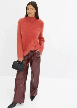 Damen bonprix Bekleidung·Umstandsmode|Pullover & Strickjacken|Federgarn-Pullover mit weiten Ärmeln, Boxy-Fit