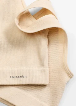 Damen bonprix Wäsche·Basics|Wäsche·Bhs|Feel Comfort Seamless Bustier gerippt