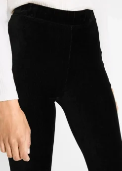 Damen bonprix Bekleidung·Kleider|Hosen|Feincord-Leggings mit breitem Komfortbund