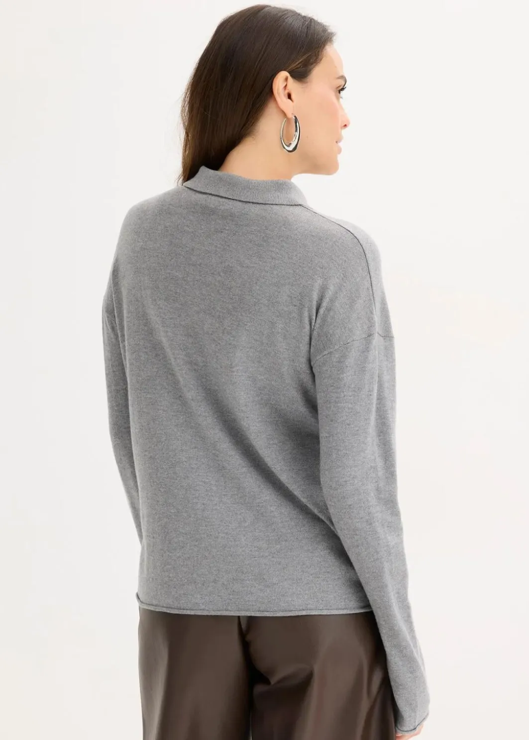 Damen bonprix Bekleidung·Umstandsmode|Bekleidung·Jeans|Feinstrick in Hemdoptik