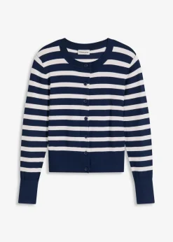 Damen bonprix Bekleidung·Umstandsmode|Pullover & Strickjacken|Feinstrick-Cardigan mit Streifen