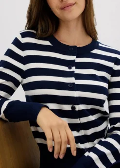 Damen bonprix Bekleidung·Umstandsmode|Pullover & Strickjacken|Feinstrick-Cardigan mit Streifen