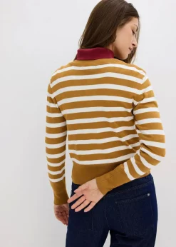 Online Feinstrick-Cardigan mit Streifen Damen Bekleidung·Umstandsmode|Pullover & Strickjacken