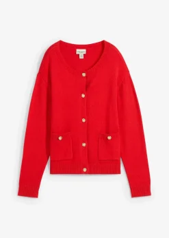 Outlet Feinstrickjacke aus Baumwoll-Mix Damen Pullover & Strickjacken|Strickmode