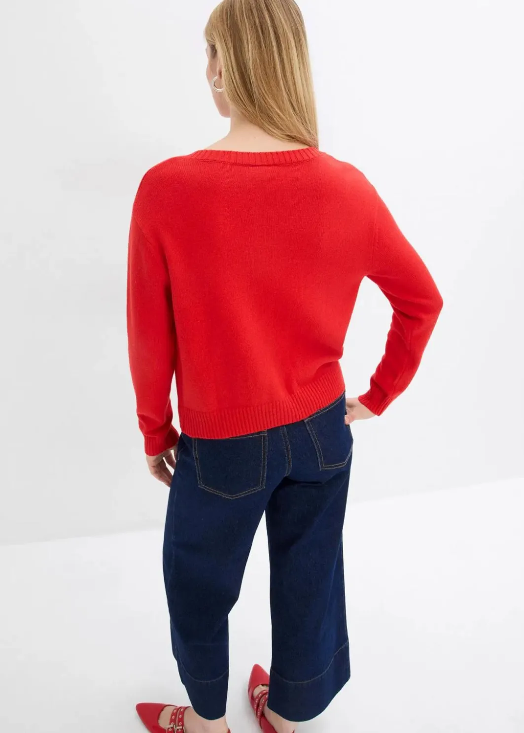 Outlet Feinstrickjacke aus Baumwoll-Mix Damen Pullover & Strickjacken|Strickmode
