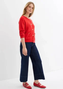 Outlet Feinstrickjacke aus Baumwoll-Mix Damen Pullover & Strickjacken|Strickmode
