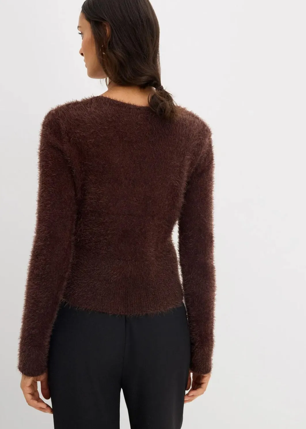 New Feinstrickjacke aus Federgarn Damen Bekleidung·Umstandsmode|Strickmode