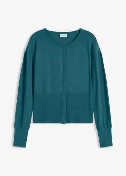 Damen bonprix Pullover & Strickjacken|Strickmode|Feinstrickjacke aus fließendem Viskose-Mix