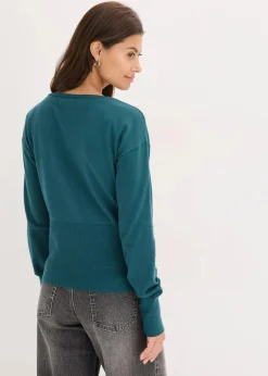 Damen bonprix Pullover & Strickjacken|Strickmode|Feinstrickjacke aus fließendem Viskose-Mix