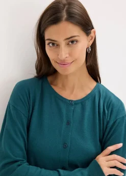 Damen bonprix Pullover & Strickjacken|Strickmode|Feinstrickjacke aus fließendem Viskose-Mix