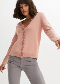 Damen bonprix Pullover & Strickjacken|Strickmode|Feinstrickjacke aus fließendem Viskose-Mix