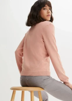 Damen bonprix Pullover & Strickjacken|Strickmode|Feinstrickjacke aus fließendem Viskose-Mix