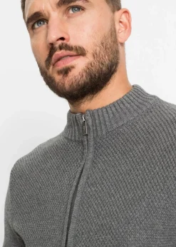 Herren bonprix Pullover & Strickjacken|Basics|Feinstrickjacke aus reiner Baumwolle