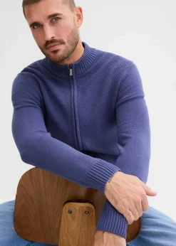 Herren bonprix Große Größen|Basics|Feinstrickjacke aus reiner Baumwolle
