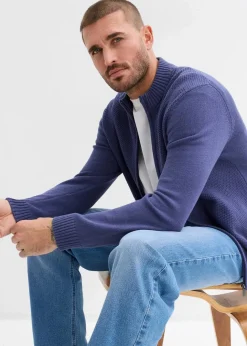 Herren bonprix Große Größen|Basics|Feinstrickjacke aus reiner Baumwolle