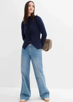Damen bonprix Pullover & Strickjacken|Strickmode|Feinstrickjacke aus softem Viskose-Mix