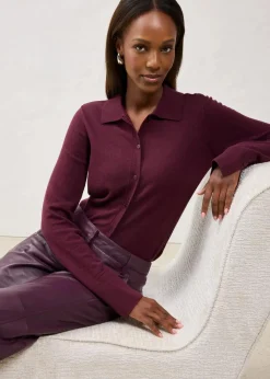 Hot Feinstrickjacke aus weichem Woll-Mix Damen Pullover & Strickjacken|Strickmode